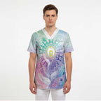 Aussie NAIDOC Week Scrub Top Pastel Aboriginal Dot Art