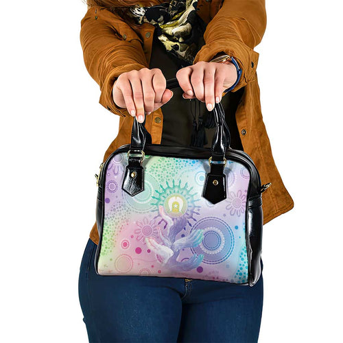 Aussie NAIDOC Week Shoulder Handbag Pastel Aboriginal Dot Art