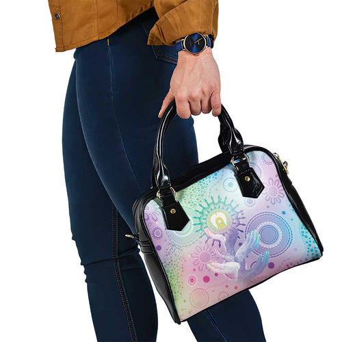 Aussie NAIDOC Week Shoulder Handbag Pastel Aboriginal Dot Art