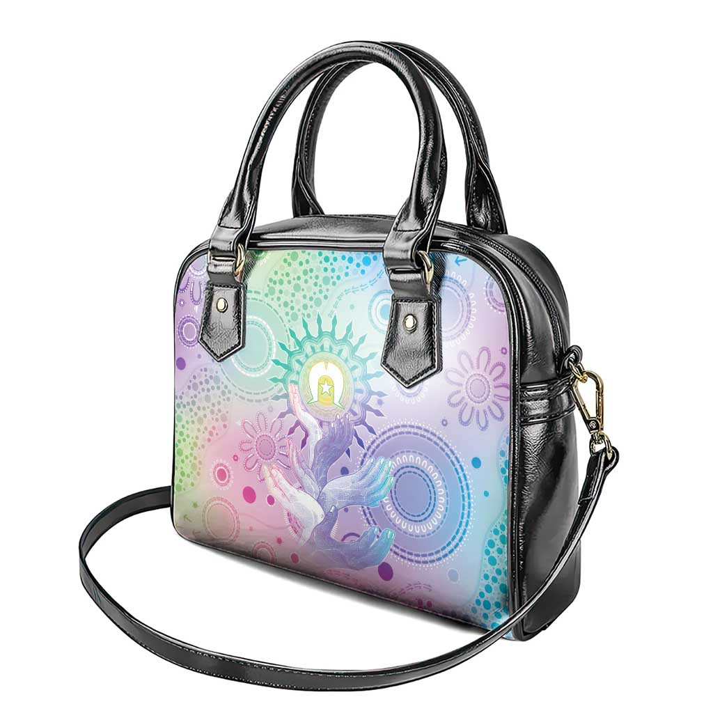 Aussie NAIDOC Week Shoulder Handbag Pastel Aboriginal Dot Art