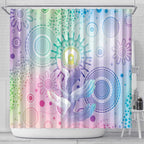 Aussie NAIDOC Week Shower Curtain Pastel Aboriginal Dot Art
