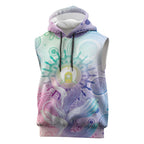 Aussie NAIDOC Week Sleeveless Hoodie Pastel Aboriginal Dot Art