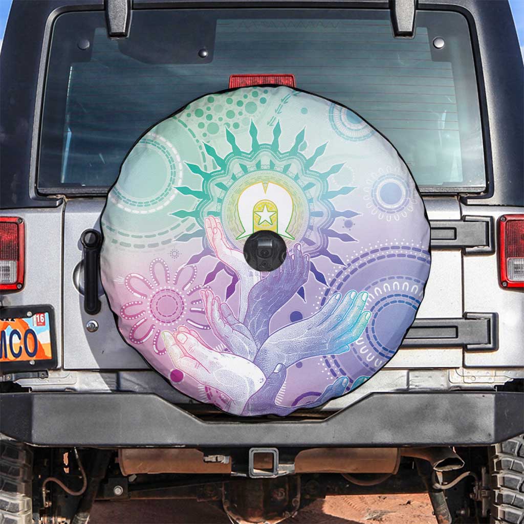 Aussie NAIDOC Week Spare Tire Cover Pastel Aboriginal Dot Art