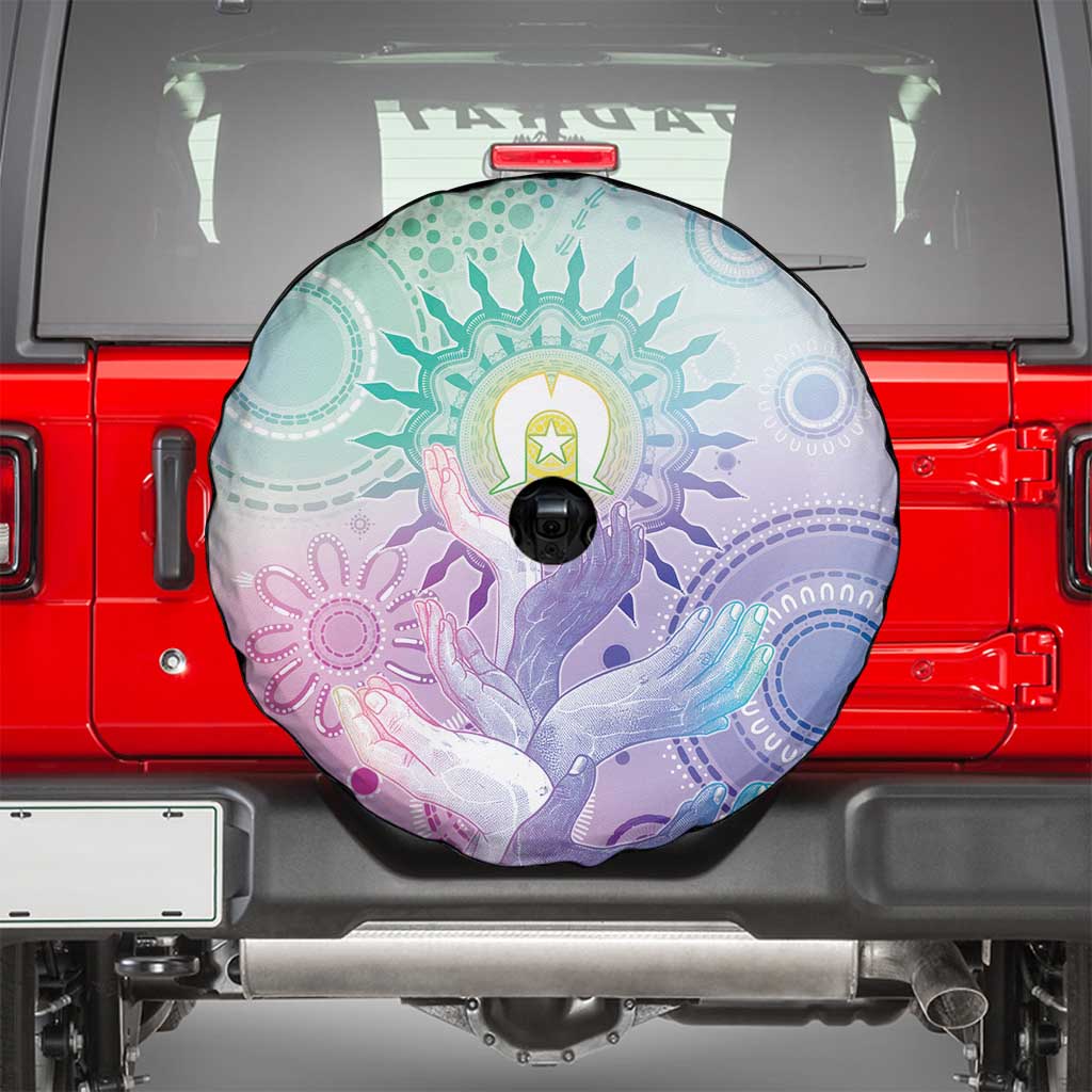 Aussie NAIDOC Week Spare Tire Cover Pastel Aboriginal Dot Art