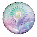 Aussie NAIDOC Week Spare Tire Cover Pastel Aboriginal Dot Art