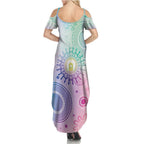 Aussie NAIDOC Week Summer Maxi Dress Pastel Aboriginal Dot Art