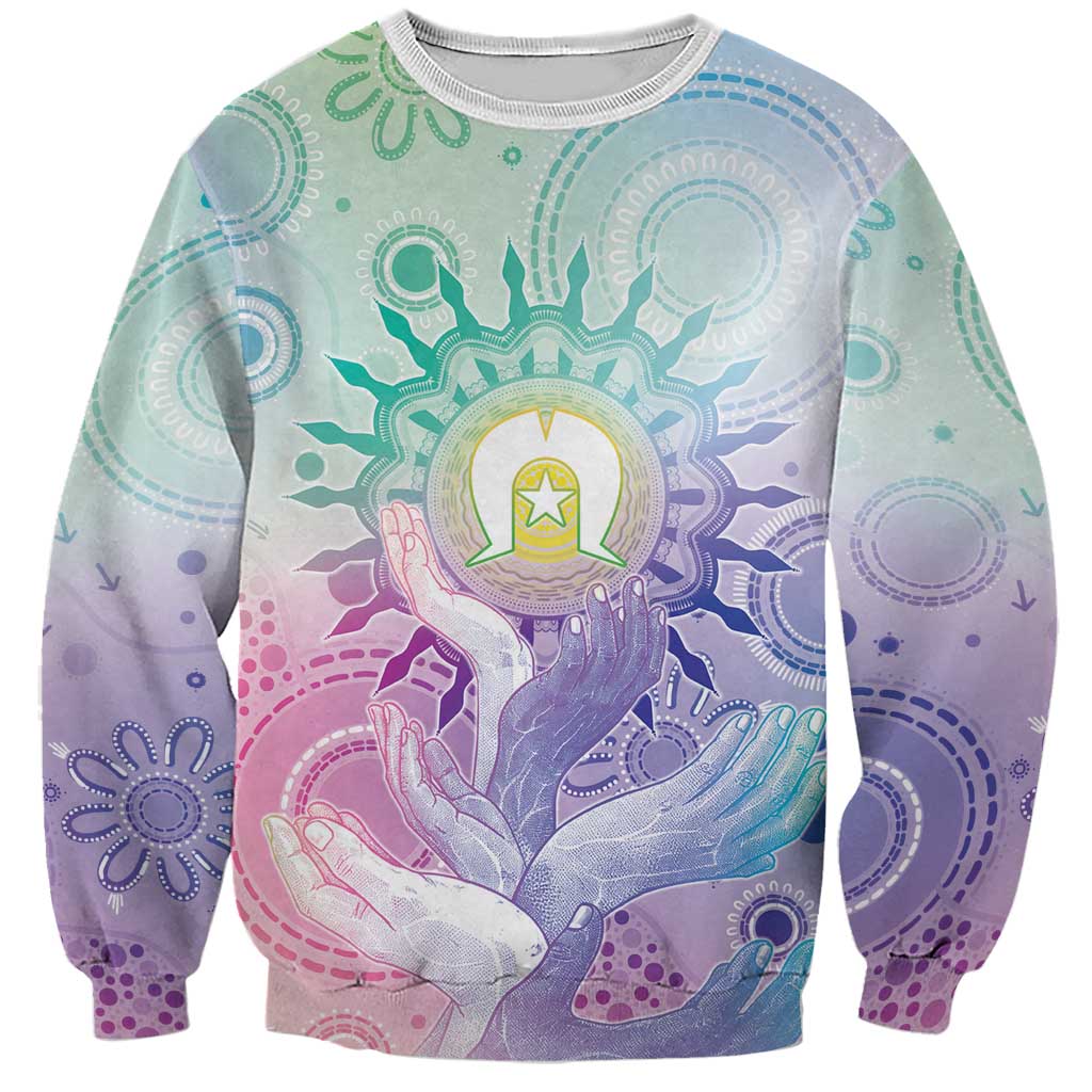 Aussie NAIDOC Week Sweatshirt Pastel Aboriginal Dot Art