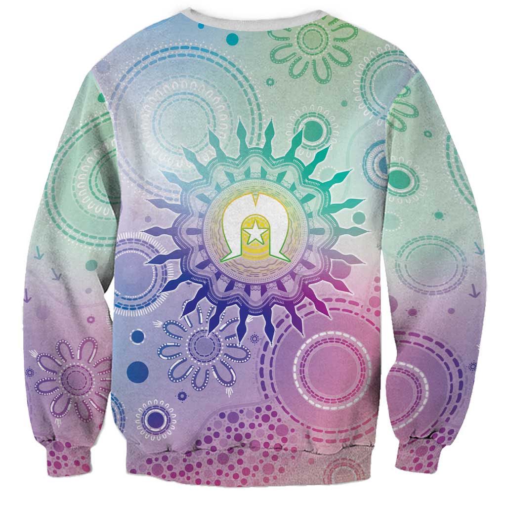 Aussie NAIDOC Week Sweatshirt Pastel Aboriginal Dot Art