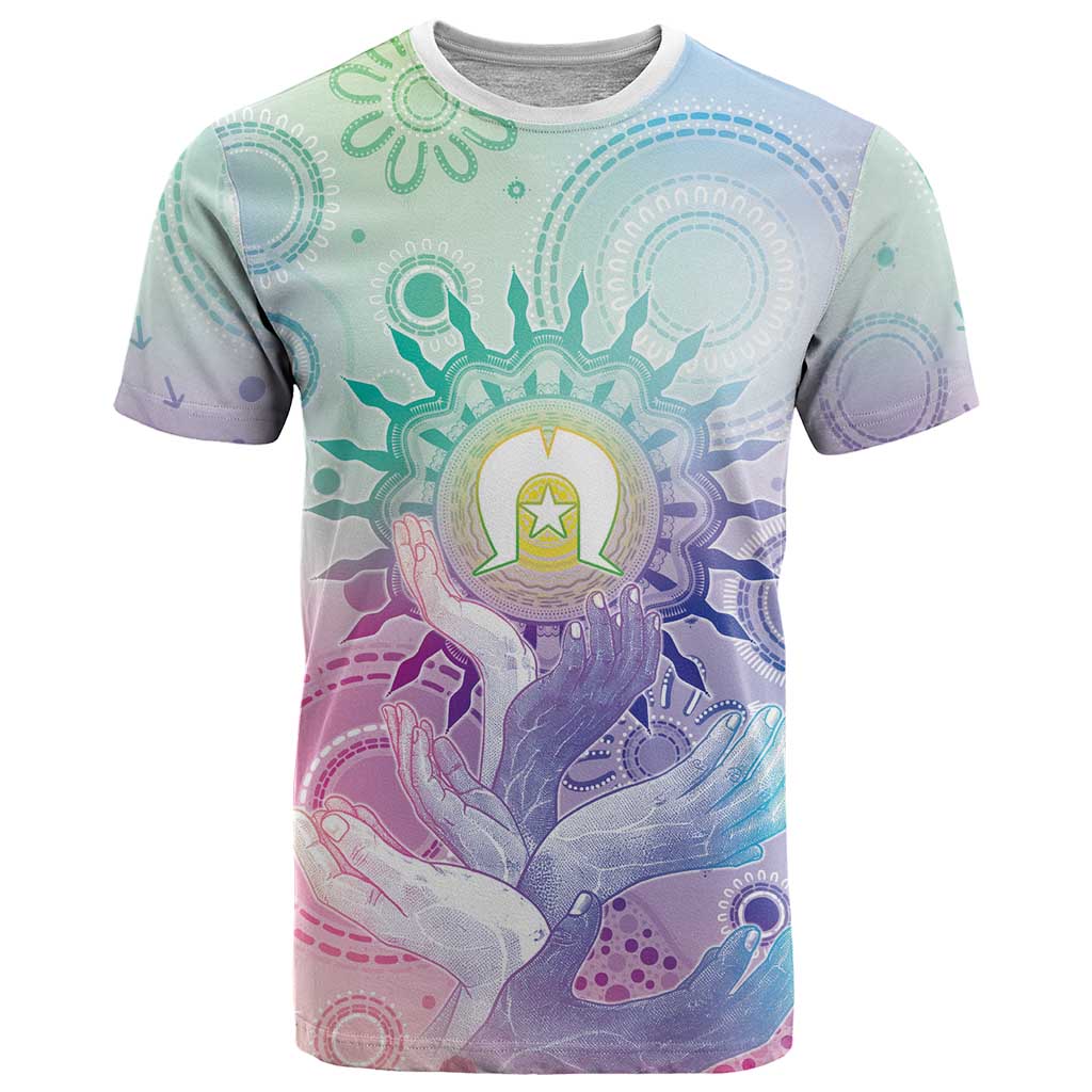 Aussie NAIDOC Week T Shirt Pastel Aboriginal Dot Art
