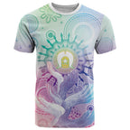 Aussie NAIDOC Week T Shirt Pastel Aboriginal Dot Art