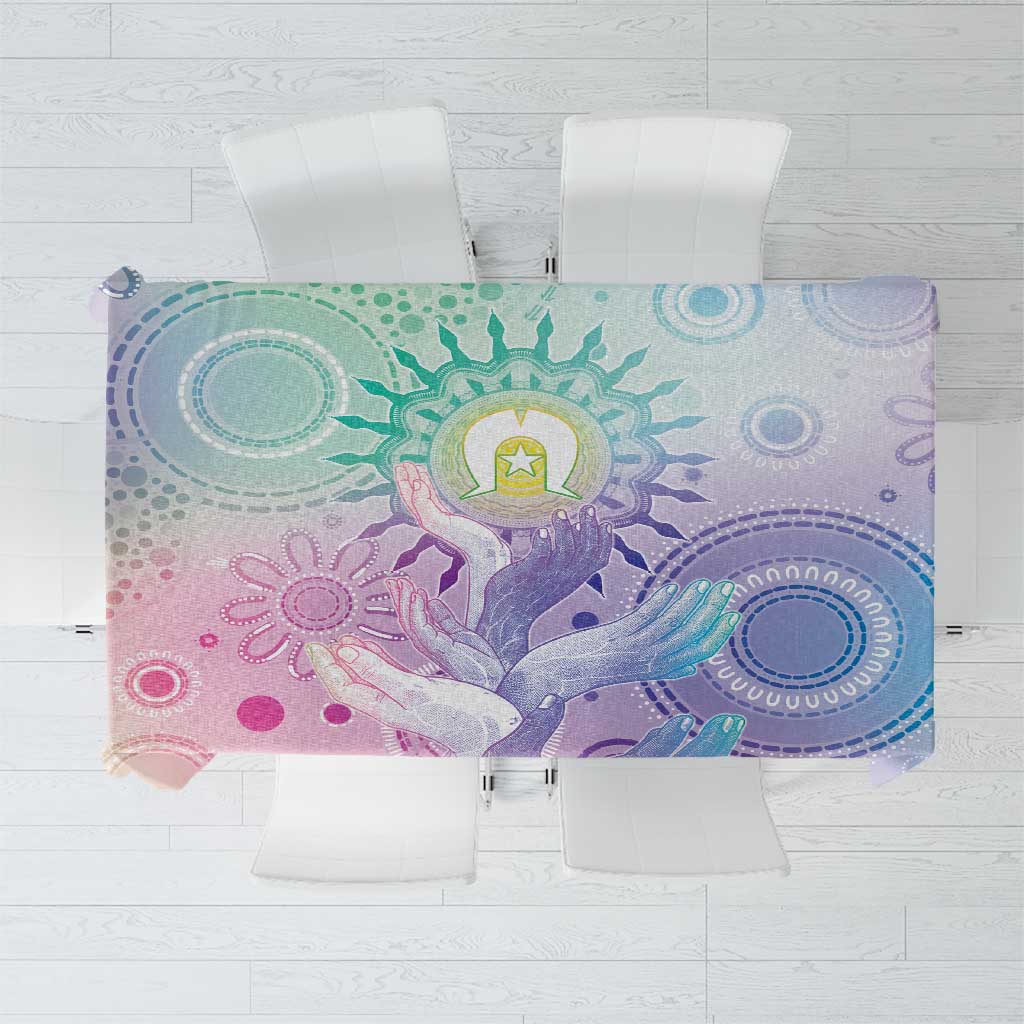 Aussie NAIDOC Week Tablecloth Pastel Aboriginal Dot Art