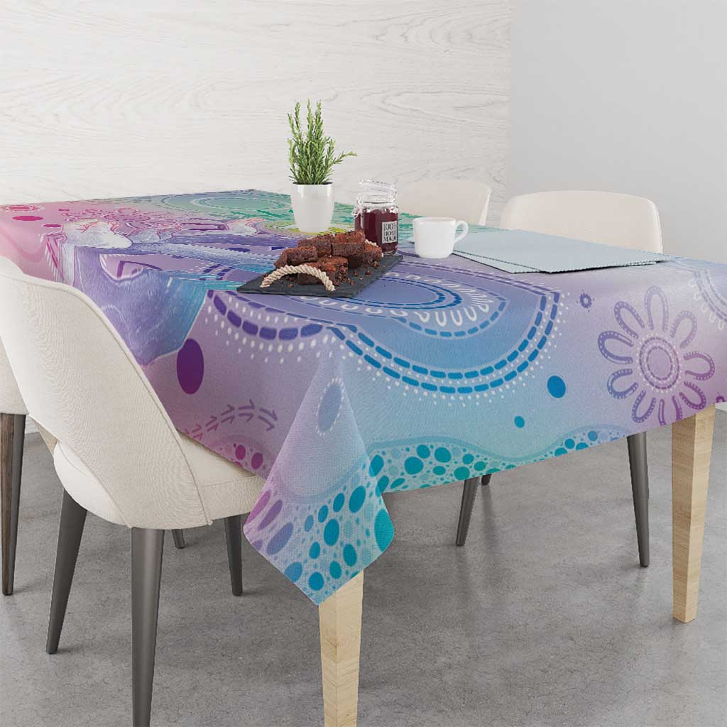 Aussie NAIDOC Week Tablecloth Pastel Aboriginal Dot Art