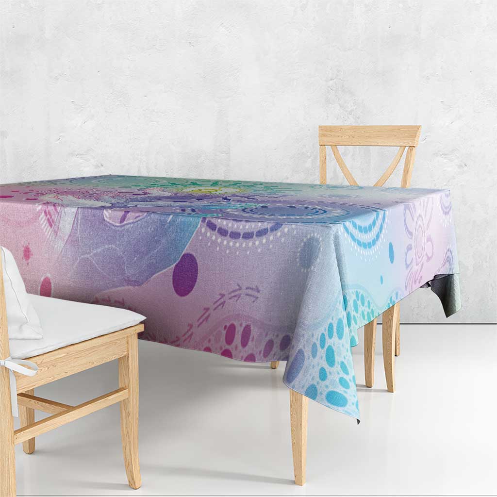 Aussie NAIDOC Week Tablecloth Pastel Aboriginal Dot Art