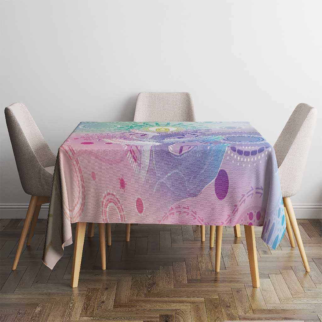 Aussie NAIDOC Week Tablecloth Pastel Aboriginal Dot Art