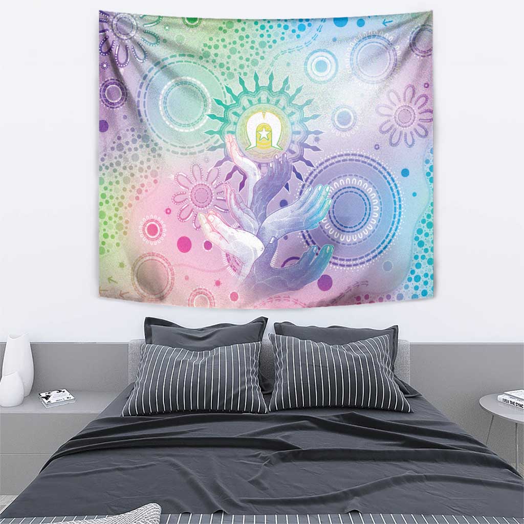 Aussie NAIDOC Week Tapestry Pastel Aboriginal Dot Art