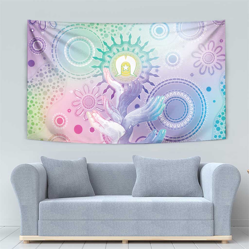 Aussie NAIDOC Week Tapestry Pastel Aboriginal Dot Art