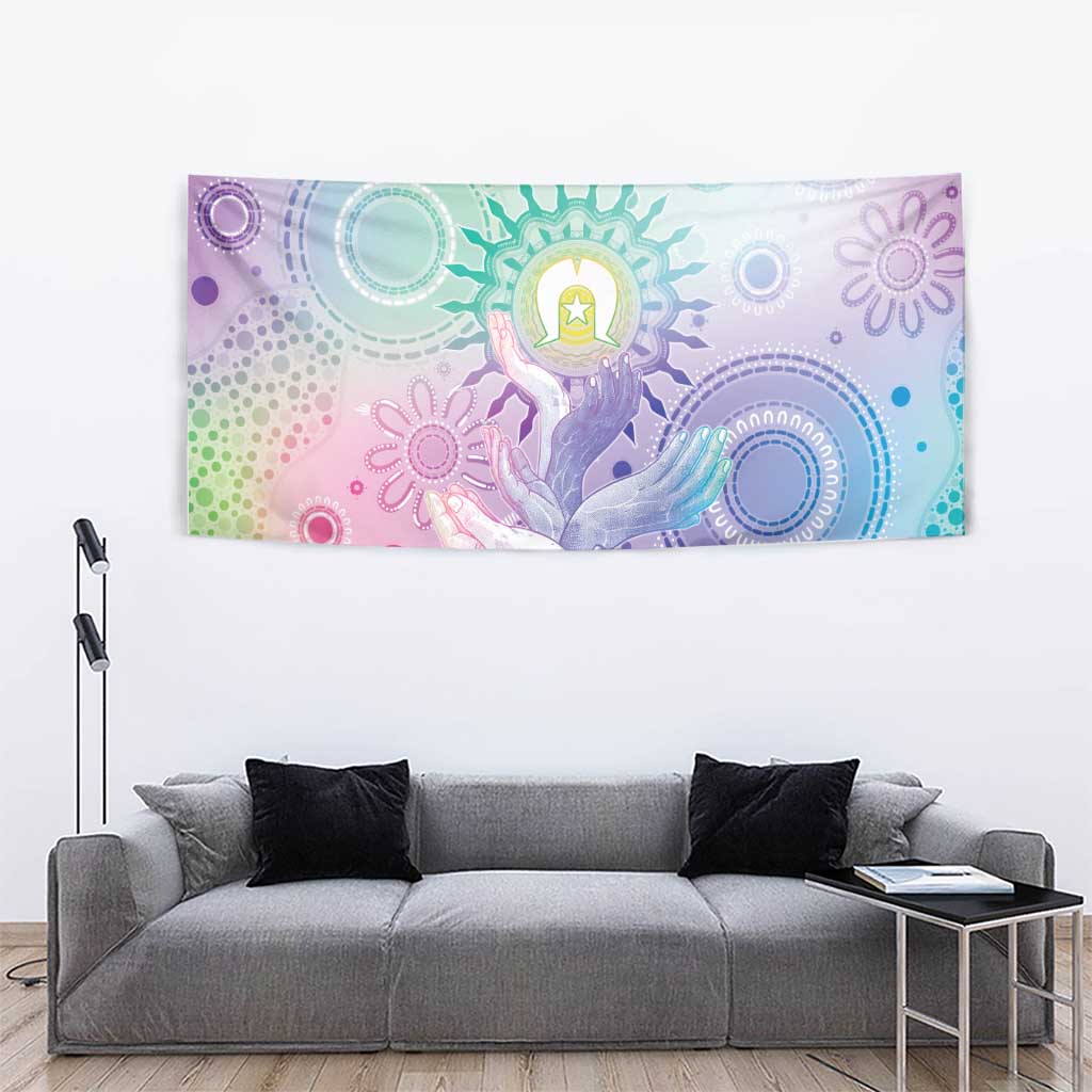 Aussie NAIDOC Week Tapestry Pastel Aboriginal Dot Art