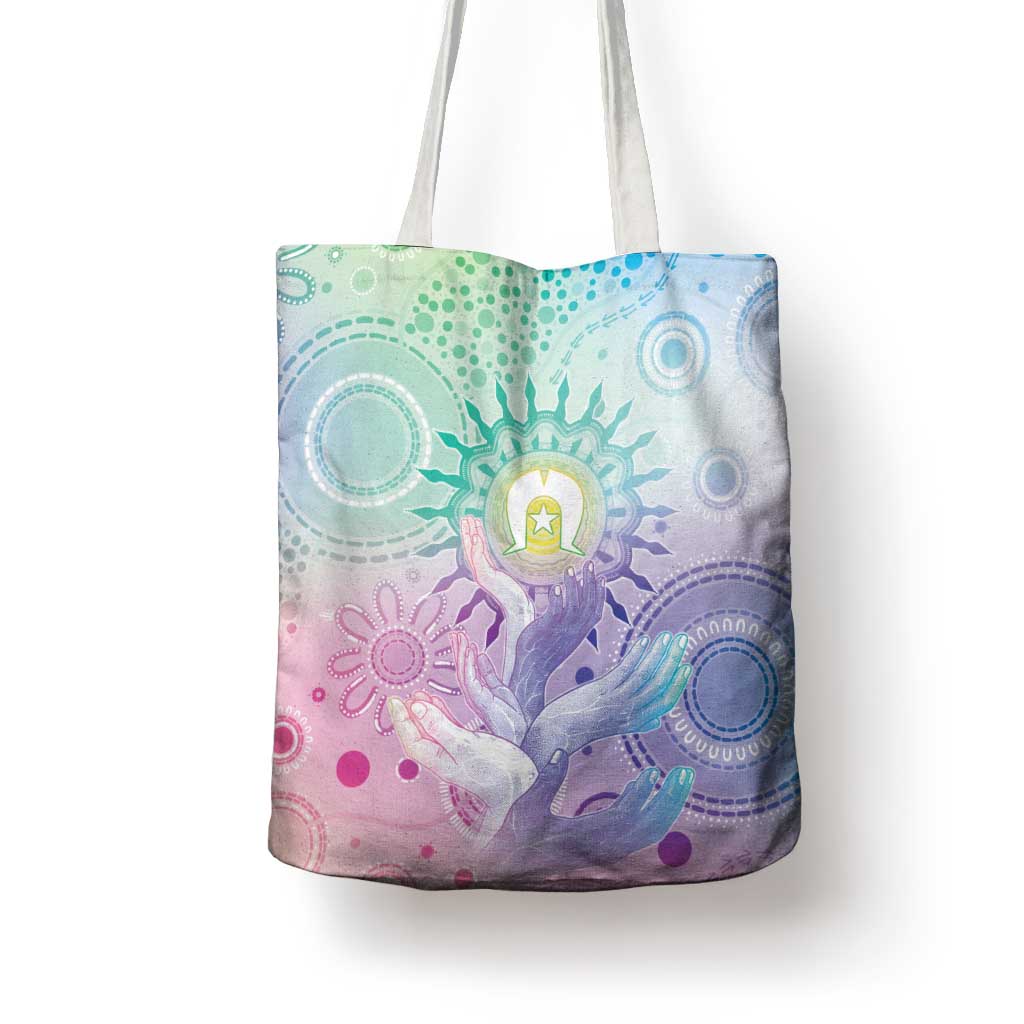 Aussie NAIDOC Week Tote Bag Pastel Aboriginal Dot Art