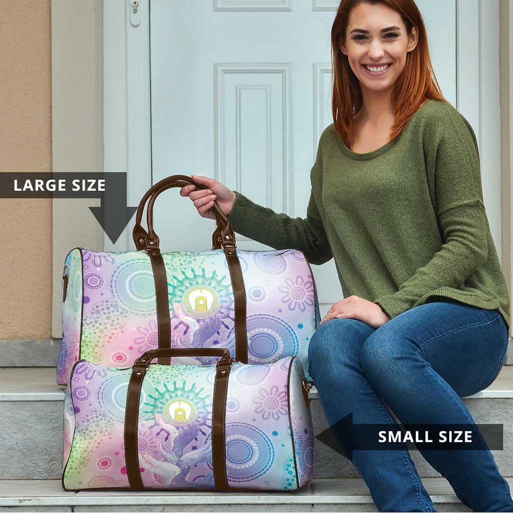 Aussie NAIDOC Week Travel Bag Pastel Aboriginal Dot Art