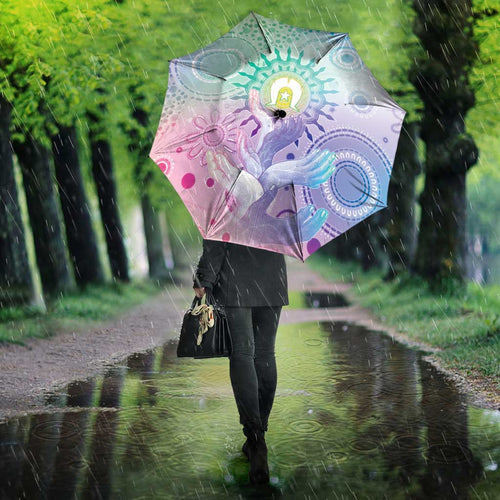 Aussie NAIDOC Week Umbrella Pastel Aboriginal Dot Art