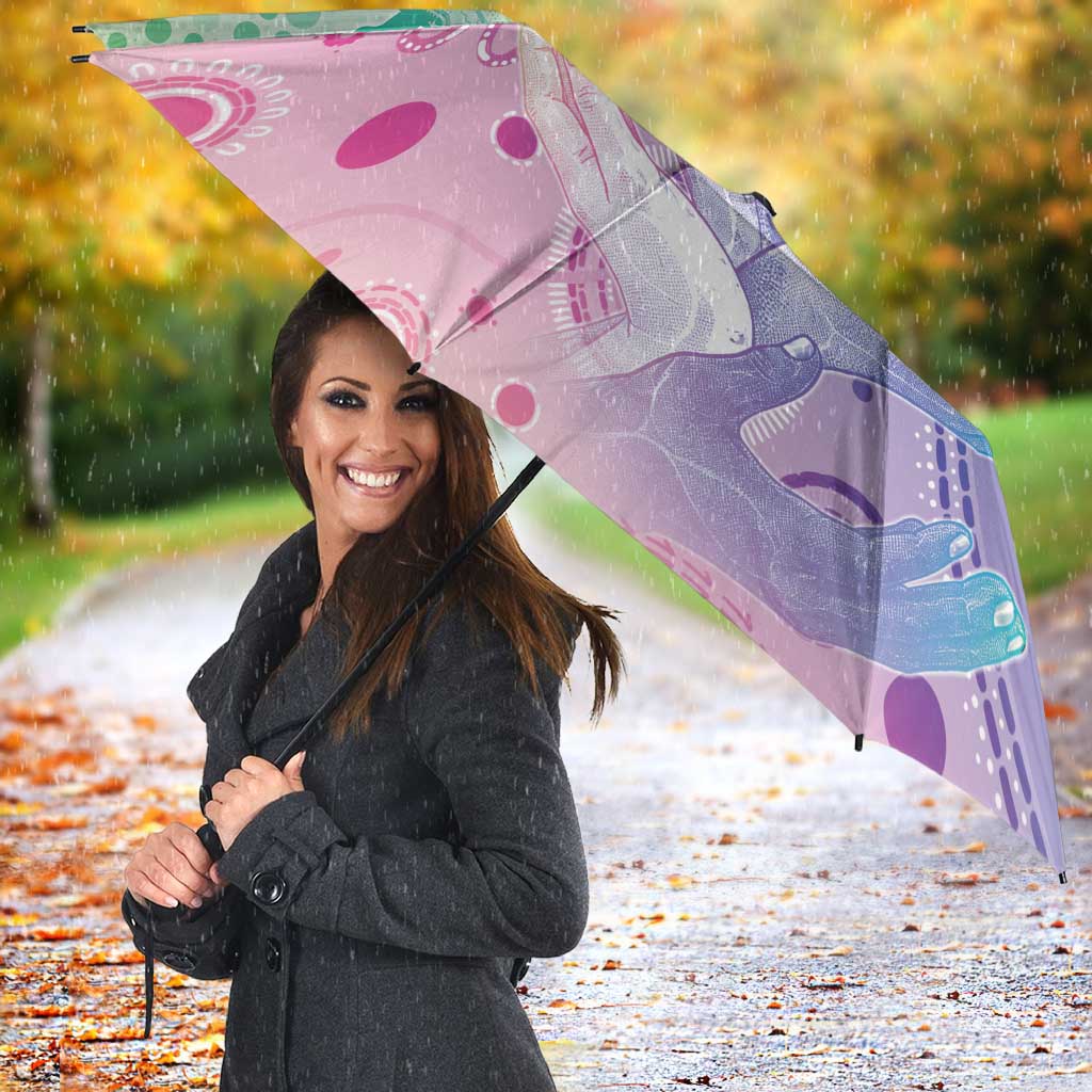Aussie NAIDOC Week Umbrella Pastel Aboriginal Dot Art