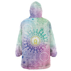 Aussie NAIDOC Week Wearable Blanket Hoodie Pastel Aboriginal Dot Art