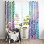 Aussie NAIDOC Week Window Curtain Pastel Aboriginal Dot Art
