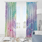 Aussie NAIDOC Week Window Curtain Pastel Aboriginal Dot Art