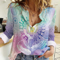 Aussie NAIDOC Week Women Casual Shirt Pastel Aboriginal Dot Art