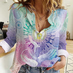 Aussie NAIDOC Week Women Casual Shirt Pastel Aboriginal Dot Art