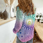 Aussie NAIDOC Week Women Casual Shirt Pastel Aboriginal Dot Art