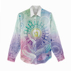 Aussie NAIDOC Week Women Casual Shirt Pastel Aboriginal Dot Art