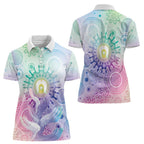 Aussie NAIDOC Week Women Polo Shirt Pastel Aboriginal Dot Art
