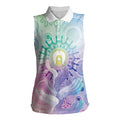 Aussie NAIDOC Week Women Sleeveless Polo Shirt Pastel Aboriginal Dot Art