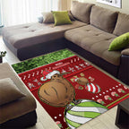 New Zealand Kiwi Christmas Area Rug Paua Shell Glitter Green