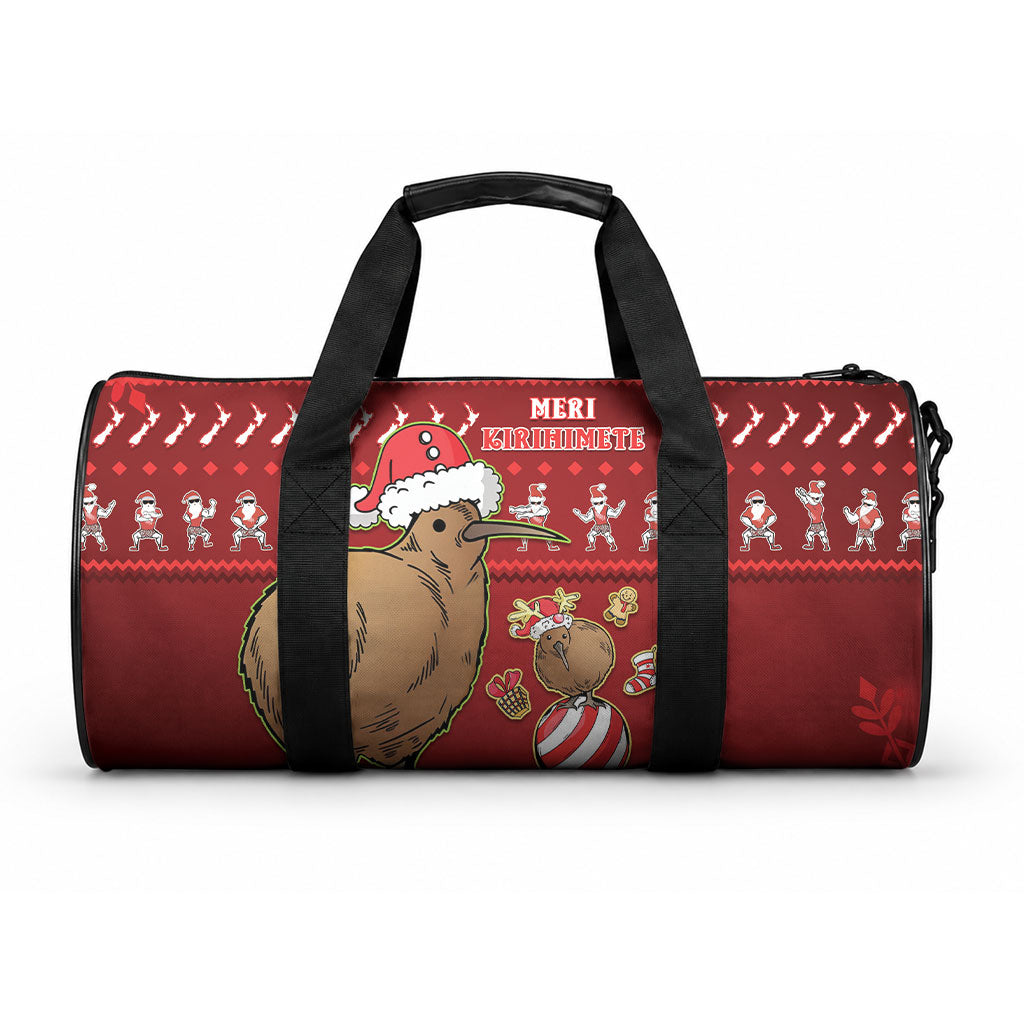 New Zealand Kiwi Christmas Duffle Bag Paua Shell Glitter Green