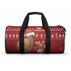 New Zealand Kiwi Christmas Duffle Bag Paua Shell Glitter Green
