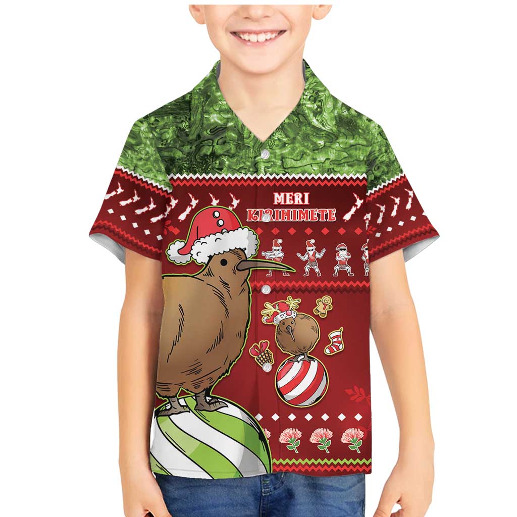 New Zealand Kiwi Christmas Family Matching Mermaid Dress and Hawaiian Shirt Paua Shell Glitter Green