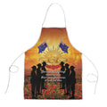 ANZAC Day Apron Remembrance Tribute Soldiers And Poppy Field