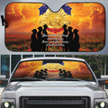 ANZAC Day Auto Sun Shade Remembrance Tribute Soldiers And Poppy Field