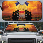 ANZAC Day Auto Sun Shade Remembrance Tribute Soldiers And Poppy Field
