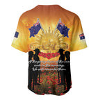 ANZAC Day Baseball Jersey Remembrance Tribute Soldiers And Poppy Field