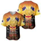 ANZAC Day Baseball Jersey Remembrance Tribute Soldiers And Poppy Field