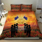 ANZAC Day Bedding Set Remembrance Tribute Soldiers And Poppy Field