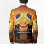 ANZAC Day Blazer Remembrance Tribute Soldiers And Poppy Field
