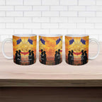 ANZAC Day Ceramic Mug Remembrance Tribute Soldiers And Poppy Field