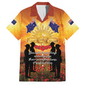 ANZAC Day Family Matching Mermaid Dress and Hawaiian Shirt Remembrance Tribute Soldiers And Poppy Field
