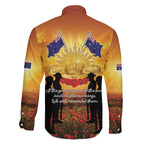 ANZAC Day Family Matching Mermaid Dress and Hawaiian Shirt Remembrance Tribute Soldiers And Poppy Field