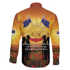 ANZAC Day Family Matching Short Sleeve Bodycon Dress and Hawaiian Shirt Remembrance Tribute Soldiers And Poppy Field