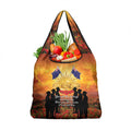 ANZAC Day Grocery Bag Remembrance Tribute Soldiers And Poppy Field